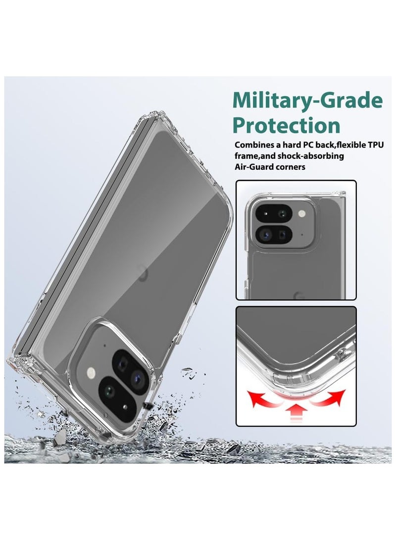 general Case for Google Pixel 9 Pro Fold (2024),Clear Ultra Thin Crystal Soft TPU Rubber Scratch Resistant Anti-Slip Phone Case for Pixel 9 Pro Fold - Image 3