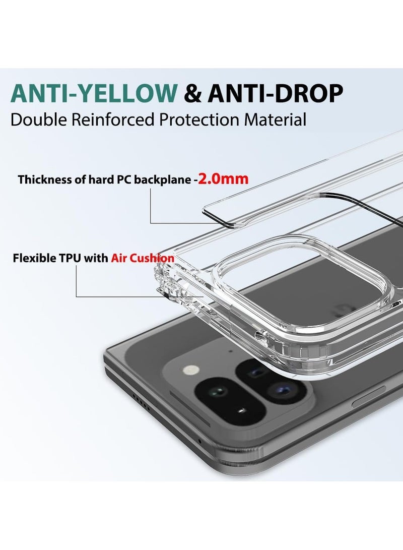 general Case for Google Pixel 9 Pro Fold (2024),Clear Ultra Thin Crystal Soft TPU Rubber Scratch Resistant Anti-Slip Phone Case for Pixel 9 Pro Fold - Image 2