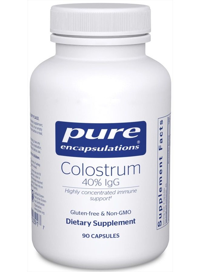 Pure Encapsulations Colostrum | 40% IgG Highly Concentrated Immune Support | 90 Capsules - Image 1