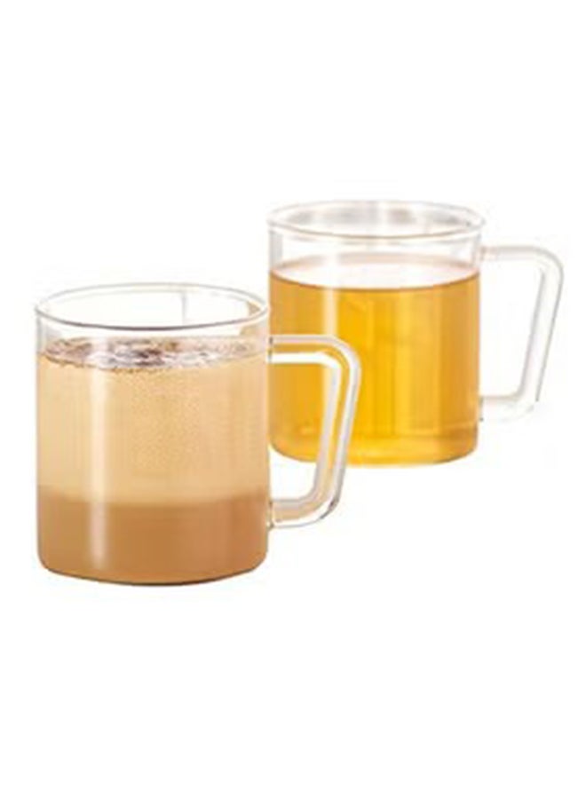 BOROSIL Classic  Mezzo Mugs Set Of 2 - 400Ml Clear - Image 1