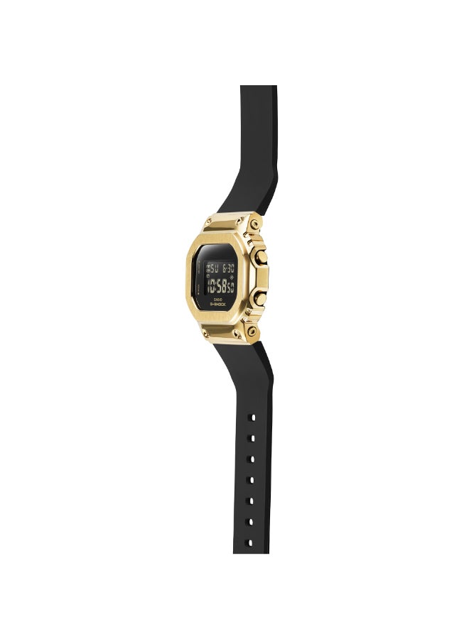 CASIO Women Watch G-Shock Square Digital Black Dial Gold Ion Plated Bezel Resin Band Gm-S5600Gb-1Dr - Image 4