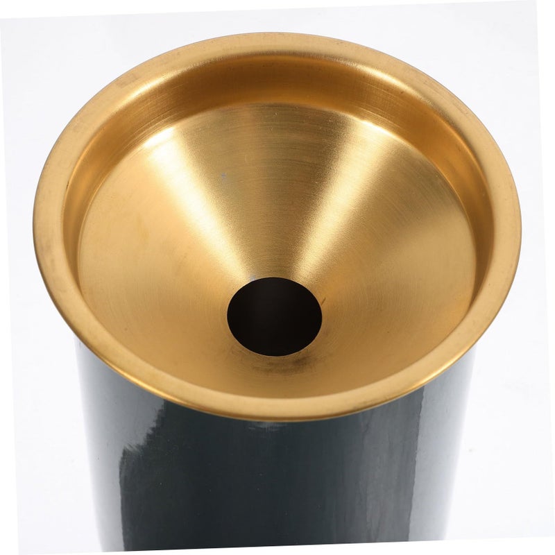 Green Ashtray With Easy Open Funnel Lid For Ash Container - Image 4