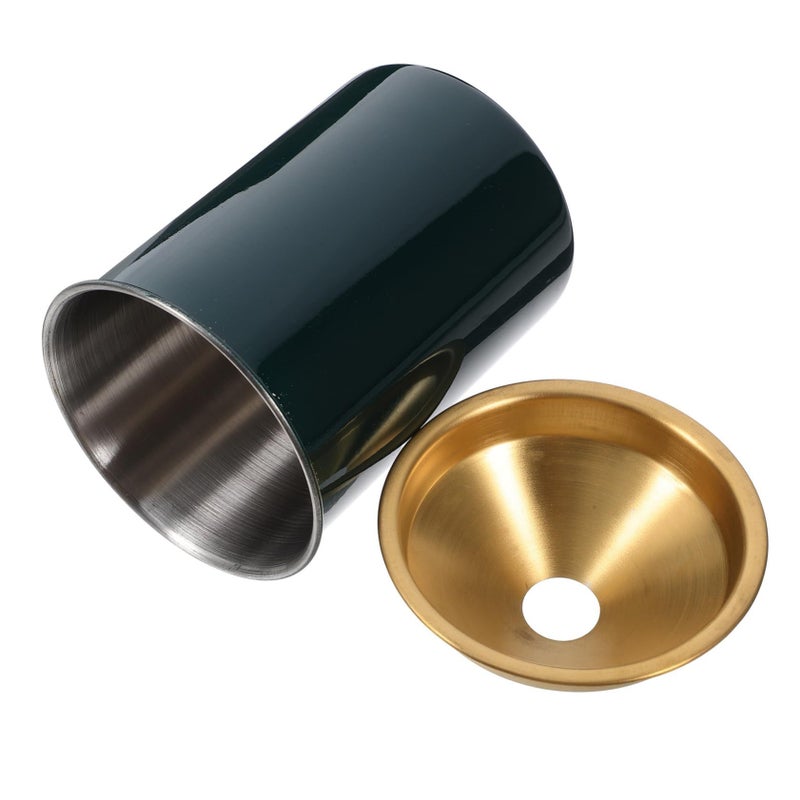 Green Ashtray With Easy Open Funnel Lid For Ash Container - Image 2