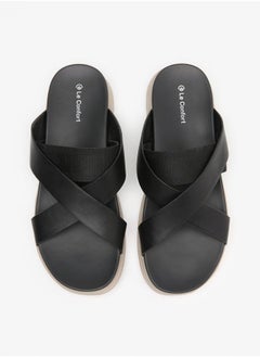 Le Confort Men Solid Criss Cross Strap Sandals  - Image 2