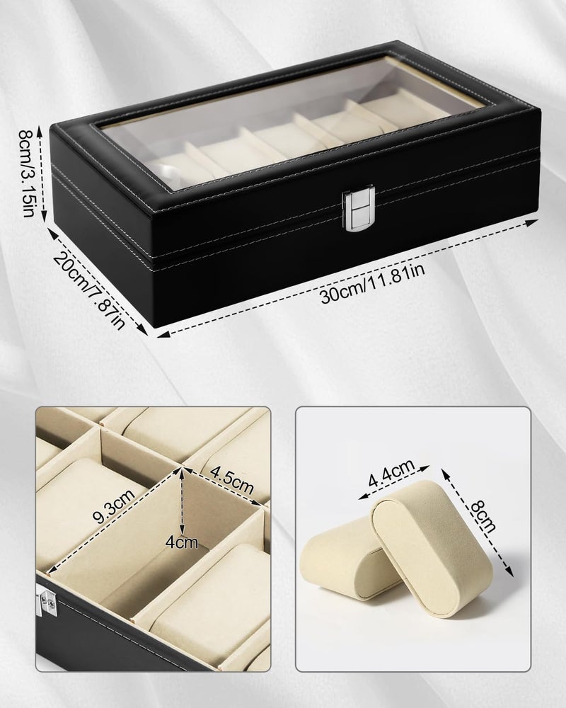 Uten 12 Watch Display Storage Box Jewelry Collection Case Organiser Holder - Image 4
