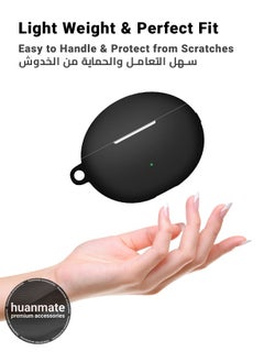 huanmate Huawei FreeBuds 6i Silicone Case Cover - Black - Made with Soft Silicone, Lightweight & Durable - Stylish Design, Accurate Cut-outs, Easy Installation & Removal  - Image 3