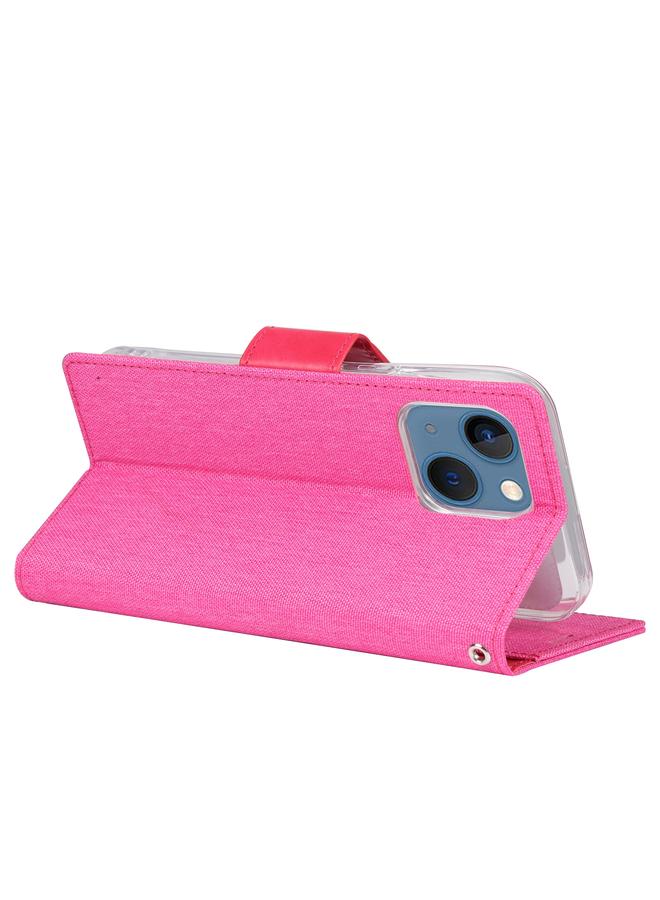 GOOSPERY Case For iPhone 14 CANVAS DIARY Canvas Texture Flip Leather Phone Case - Image 3