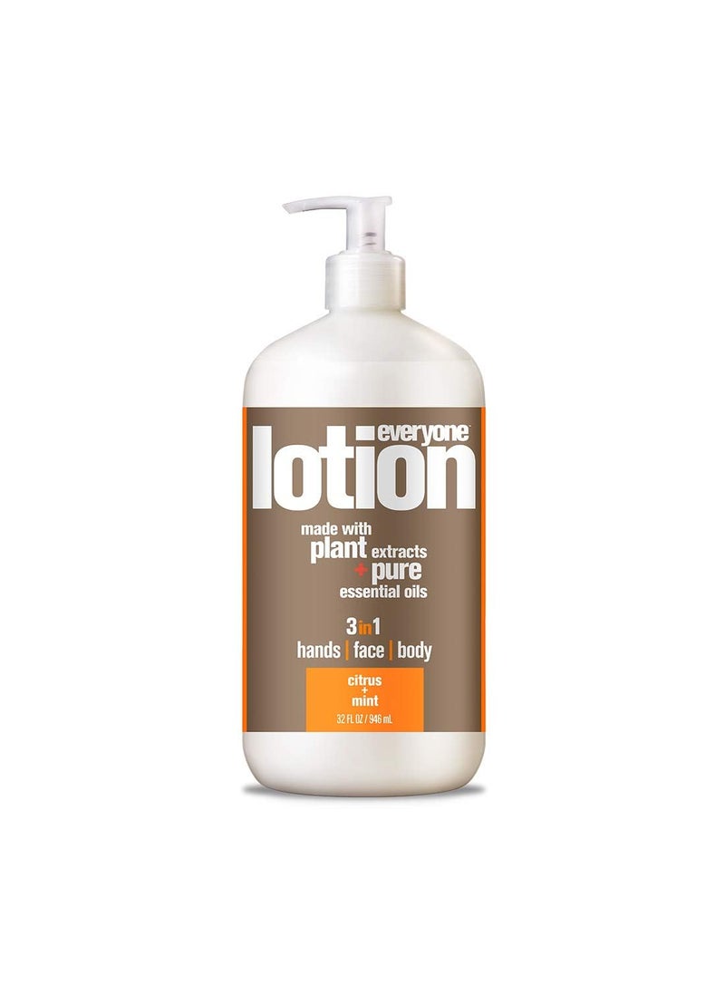 everyone for every body - Everyone Nourishing Hand and Body Lotion, 32 Ounce (Pack of 1), Citrus and Mint, Plant-Based Lotion with Pure Essential Oils, Coconut Oil, Aloe Vera and Vitamin E - Image 1