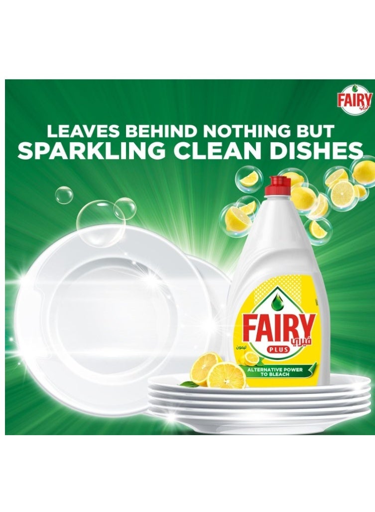 Fairy Plus Lemon Dishwashing Liquid Soap, Mega Box, Pack of 6, 6 x 600ml - Image 2