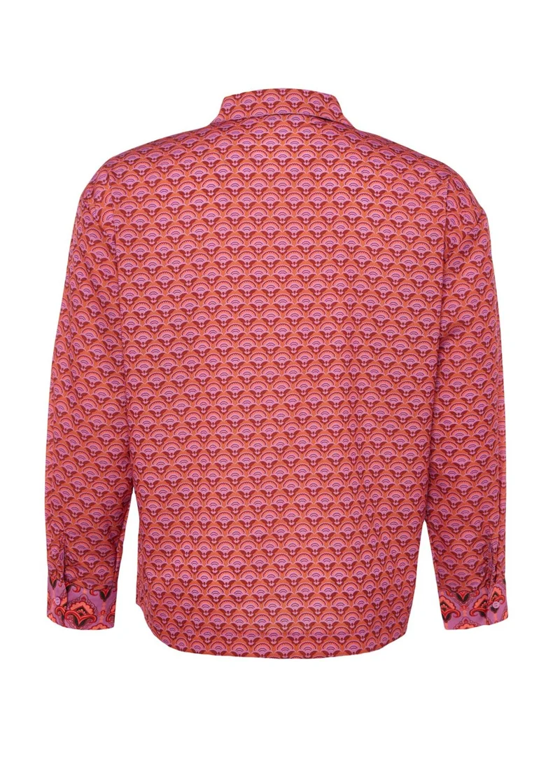 Trendyol Curve Polo Neck Printed Top