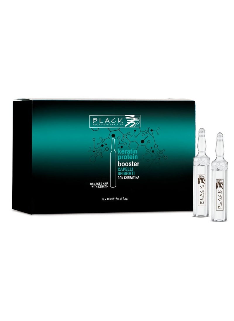 BLACK PROFESSIONAL LINE - Keratin Protein Booster For Damaged Hair With Keratin 12*10ml - Image 1