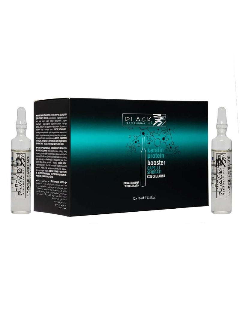 BLACK PROFESSIONAL LINE - Keratin Protein Booster For Damaged Hair With Keratin 12*10ml - Image 1