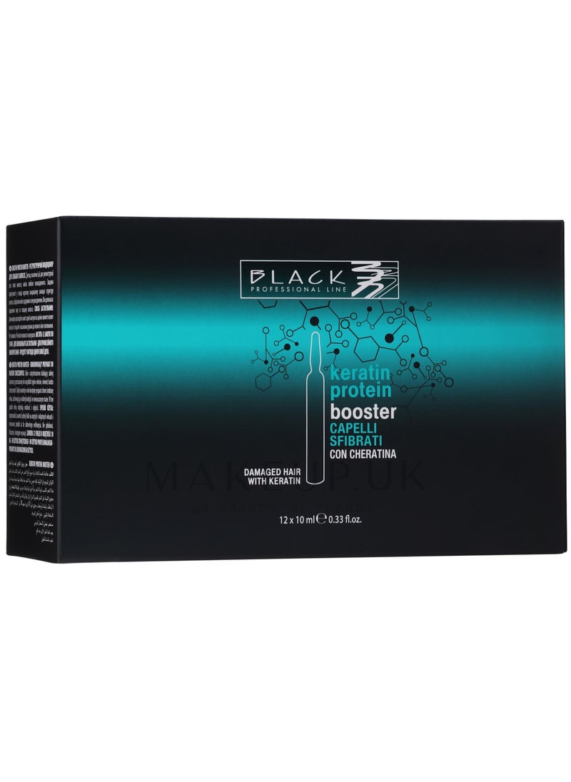 BLACK PROFESSIONAL LINE - Keratin Protein Booster For Damaged Hair With Keratin 12*10ml - Image 1