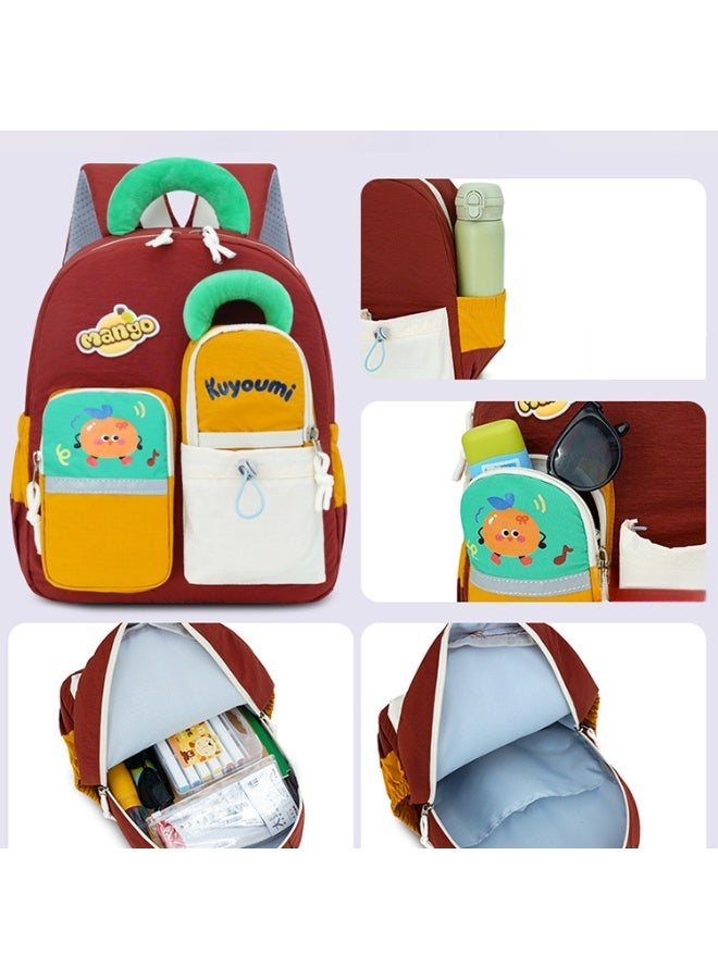 حقيبتا ظهر مدرسية للأطفال بطبعة فواكه لعمر 3-5 سنوات، مقاومة للماء وخفيفة الوزن، تحمي العمود الفقري، عاكسة للضوء ومقاومة للتآكل، مستلزمات مدرسية - Image 4