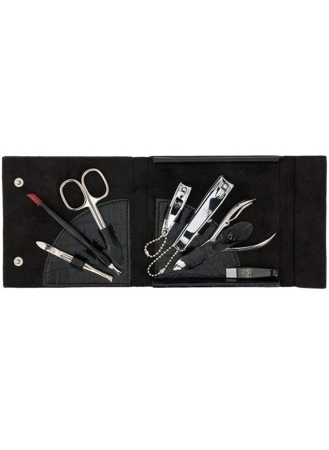 3 Swords Germany Brand Quality 7 Piece Manicure Pedicure Grooming Kit Set For Professional Finger & Toe Nail Care Scissors Clipper Fashion Leather Case In Gift Box Made By 3 Swords (84322)  - Image 2