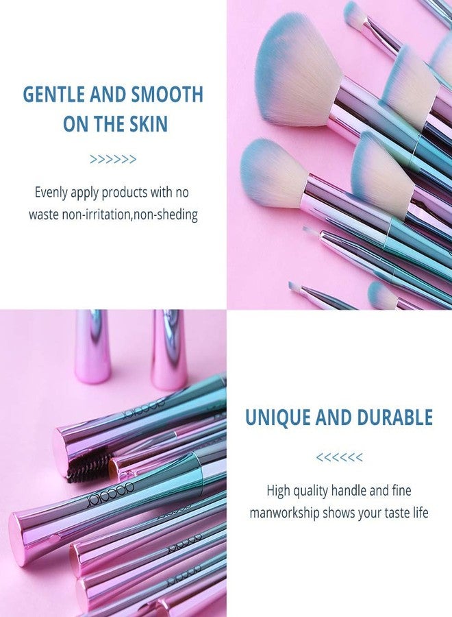 دوكولر مجموعة فرش مكياج دوكولور، 11 قطعة، مجموعة فرش مكياج خيالية: كريم أساس، بودرة، كونتور، ظلال عيون، حواجب، فرشاة مروحية. - Image 2