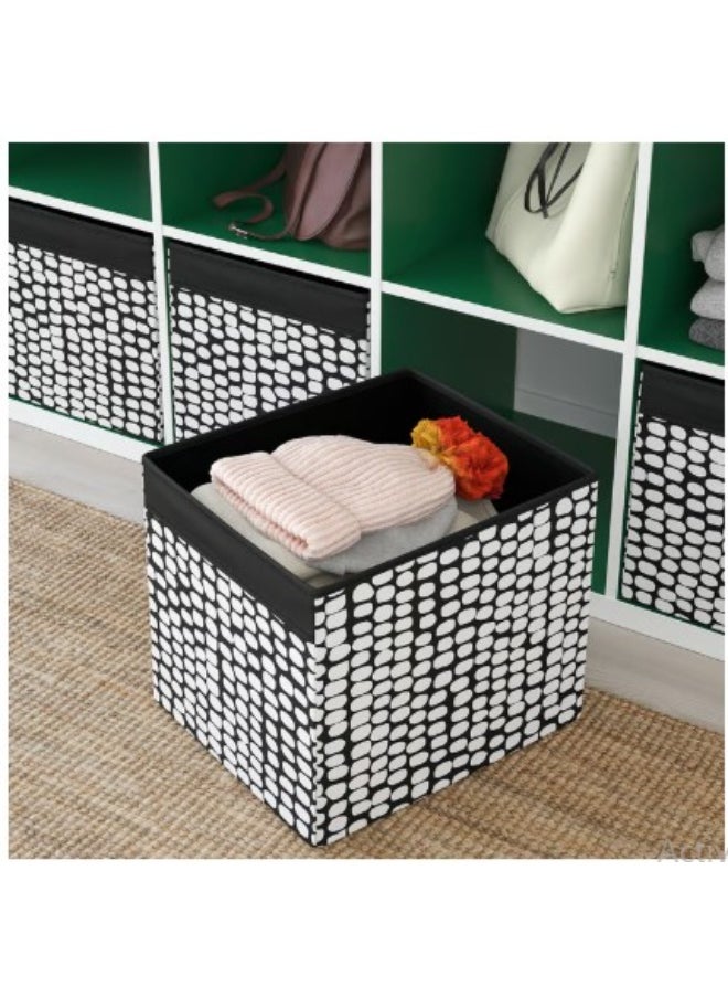 IKEA (IKEA) Box, black/white, 33x38x33 cm  - Image 2