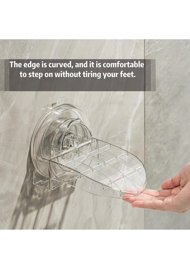 Excefore Shower Foot Rest for Shaving Legs, 2 Pack No Drilling Non Slip Suction Cup Foot Rest, Shower Stool Shaving Legs Assist, Foot Stand for Inside Shower, for Women & Back Pain Sufferers - Image 2