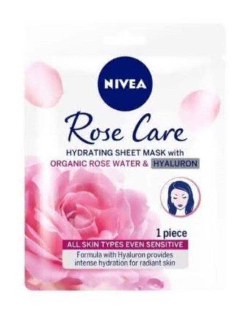 Nivea Rose Care Moisturizing Facial Mask Organic Rose Water 1pc