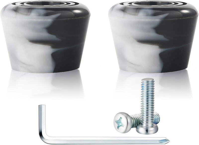 VNAKER PU Rubber Roller Skate Toe Stoppers 1 Pair with Screws - Image 2