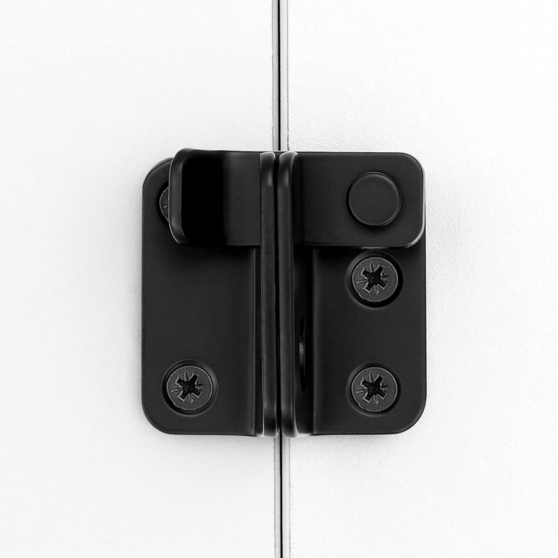 INIRET 2 Packs Flip Latchesï¼Œ1.81â€ x 1.77â€Black Stainless Steel Thickened Heavy Duty Hasp barn gate flip Door Latch Door Lock,Sliding Door Antique Lock Wine Cabinet Closet Door Latches-Right Open - Image 4