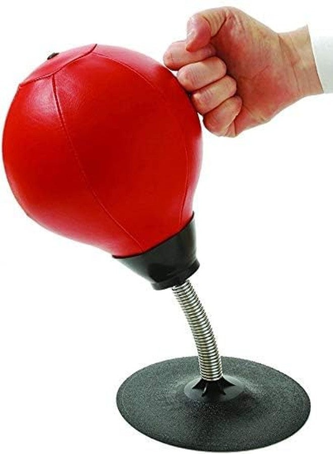 KACHKIT Desktop Punching Bag, Boxing Punch Ball with Suction Cup, Stress Relief Speed Ball for Office & Home, Fun Desk Toy for Kids, Boxing Kit with Pump for Stress Relief, (RED ; PCS-1). (Red) - Image 1