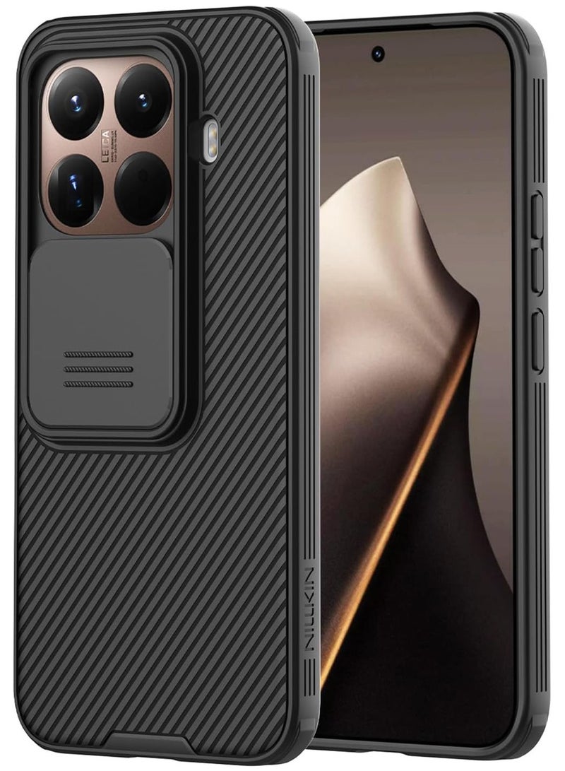 نيلكين جراب لهاتف Xiaomi 15T Pro، مع غطاء كاميرا منزلق، أسود - Image 1