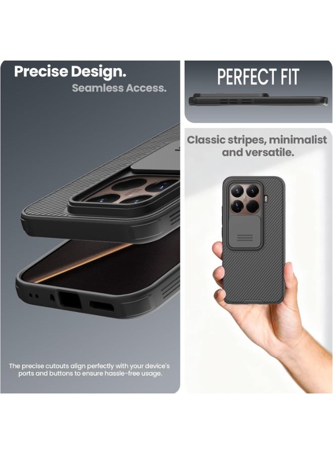 نيلكين جراب لهاتف Xiaomi 15T Pro، مع غطاء كاميرا منزلق، أسود - Image 5