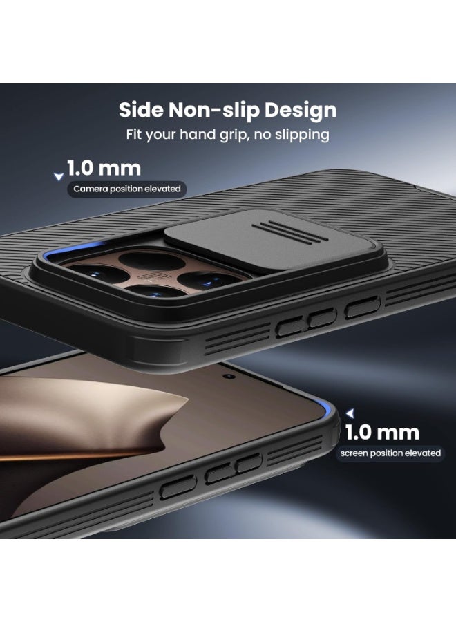 نيلكين جراب لهاتف Xiaomi 15T Pro، مع غطاء كاميرا منزلق، أسود - Image 4