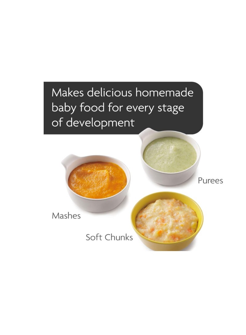 Baby Brezza One Step Homemade Food Maker Deluxe | Automatic/Instant Cooker And Blender | Steam And Puree Baby Food For Pouches-Make Healthy Food For Babies-Includes 3 Pouches And 3 Funnels-White - Image 5