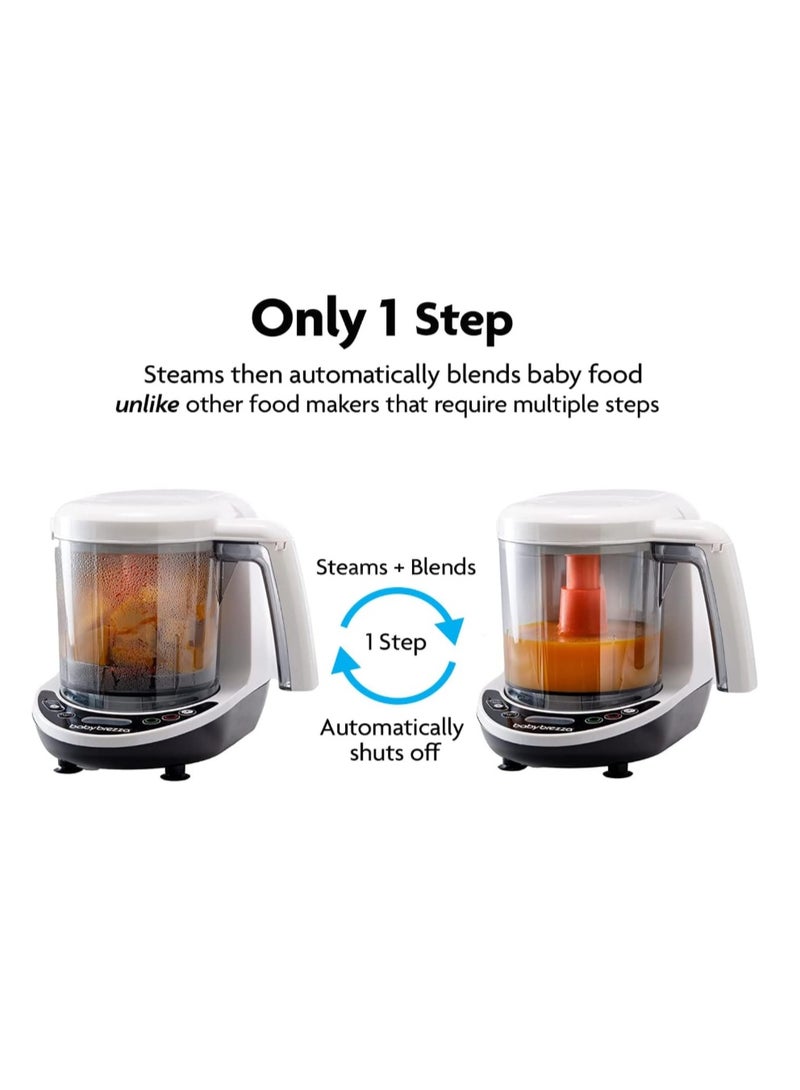 Baby Brezza One Step Homemade Food Maker Deluxe | Automatic/Instant Cooker And Blender | Steam And Puree Baby Food For Pouches-Make Healthy Food For Babies-Includes 3 Pouches And 3 Funnels-White - Image 4