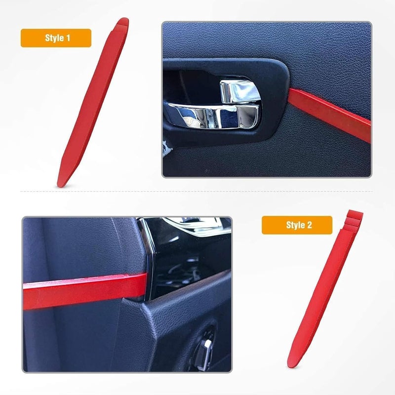 Aputue Nylon Auto Trim Removal Tool Kit, 5 Pcs No Scratch Pry Tool Set for Car Panel Removal, Auto Fastener Remover Kit for Dashboard and Door Trim Dismantling - Image 3