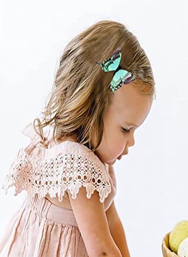 KYNA Set Of 2 Butterfly Shape Hair Pins Mesh Hairpins Hair Tie Pins Hair Accessories Birthday Return Gift Item For Girls And Women (See Green Colour) - Image 5