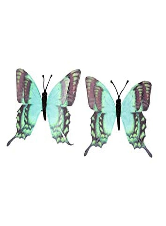KYNA Set Of 2 Butterfly Shape Hair Pins Mesh Hairpins Hair Tie Pins Hair Accessories Birthday Return Gift Item For Girls And Women (See Green Colour) - Image 1