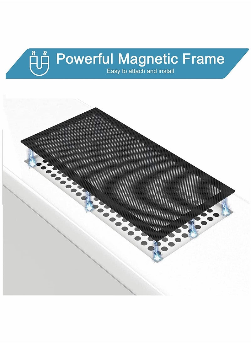 SYOSI - Computer Fan Dust Filter, Pc Dust Cover, Magnetic Fan Dust Filter, Mesh Magnetic Frame, for Pc Case Fan Dust Proof Filter Cover, Grills Black, 120x240mm - Image 1