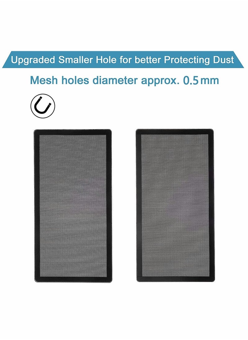 SYOSI - Computer Fan Dust Filter, Pc Dust Cover, Magnetic Fan Dust Filter, Mesh Magnetic Frame, for Pc Case Fan Dust Proof Filter Cover, Grills Black, 120x240mm - Image 1