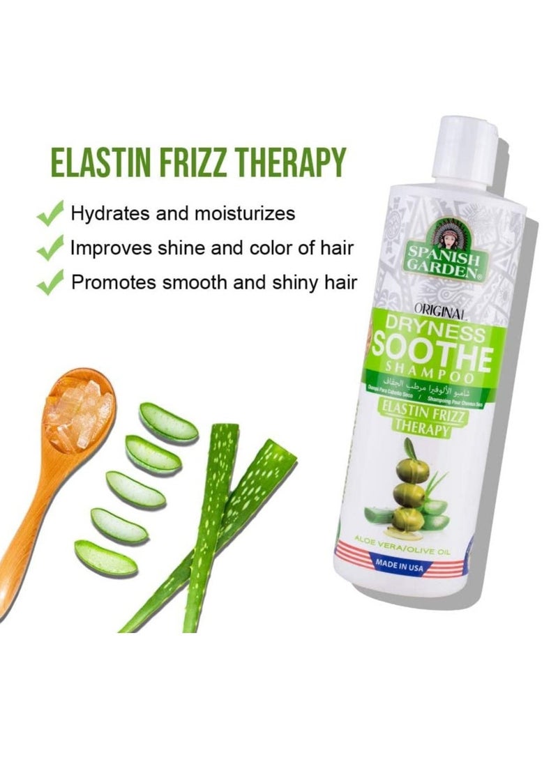 Spanish Garden Original Dryness Soothe Elastin Frizz Therapy Shampoo 450ml  - Image 3