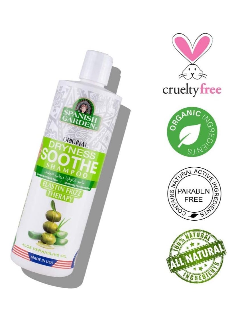 Spanish Garden Original Dryness Soothe Elastin Frizz Therapy Shampoo 450ml  - Image 4