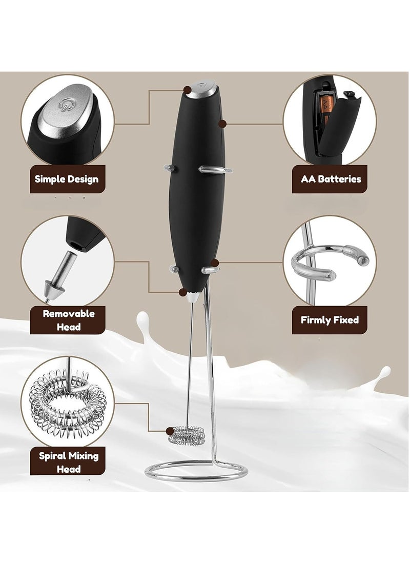 SUPREMIUM Milk Frother Handheld with Stand | Powerful Electric Coffee Frother Mixer & Foam Maker | Battery Operated for Coffee, Lattes, Cappuccino, Matcha, Hot Chocolate, and More  - Image 4