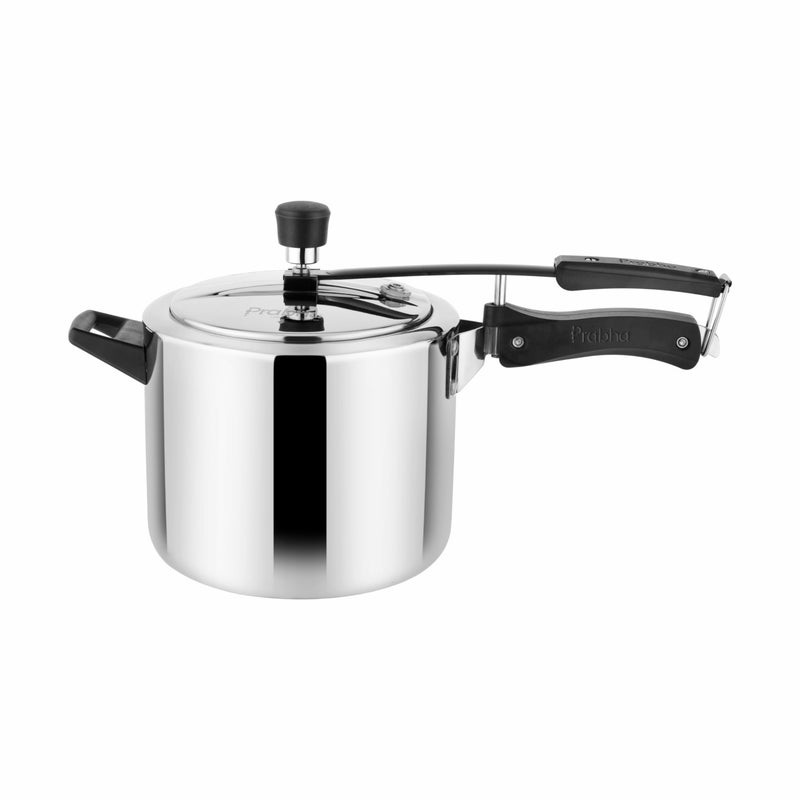 Prabha Stainless Steel Tri-Ply Prochef Pressure Cooker 5L - Fast & Safe Cooking - Image 1
