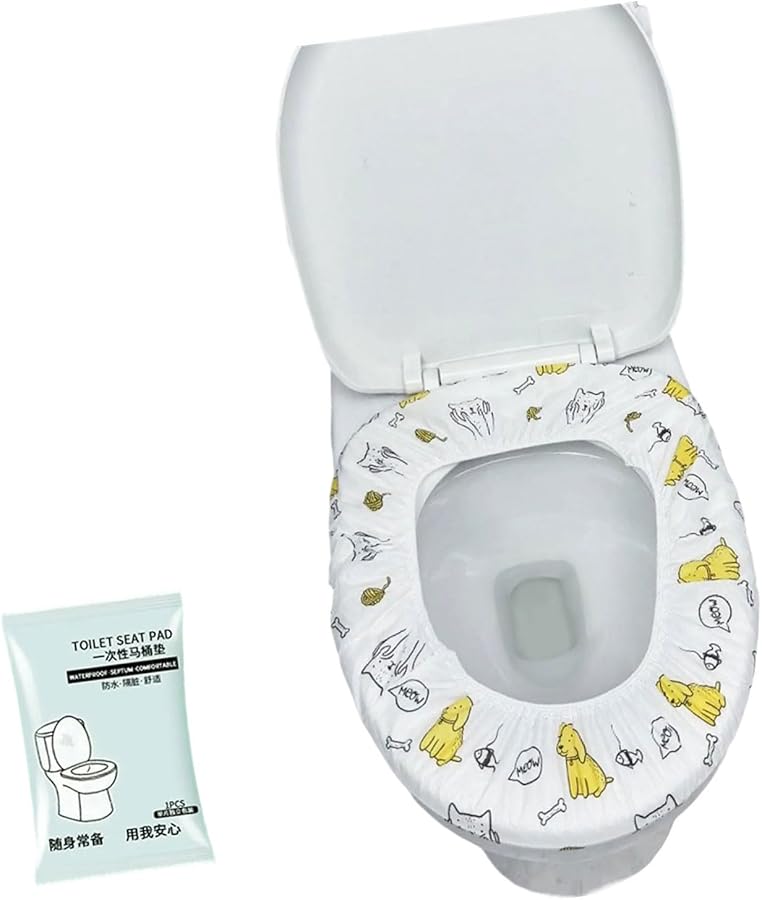 أغطية مقاعد المرحاض المزدوجة للجراء 100 قطعة قابلة للتخلص منها للمستخدمين الحساسين للنظافة - Image 2