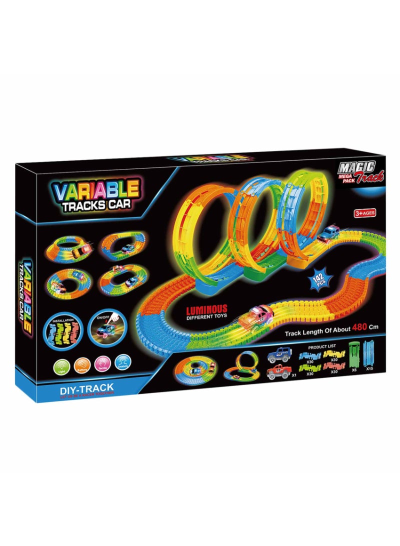 Power Joy Battery Operated Magic Track Mega Pack 16 Fit (142 Pieces)