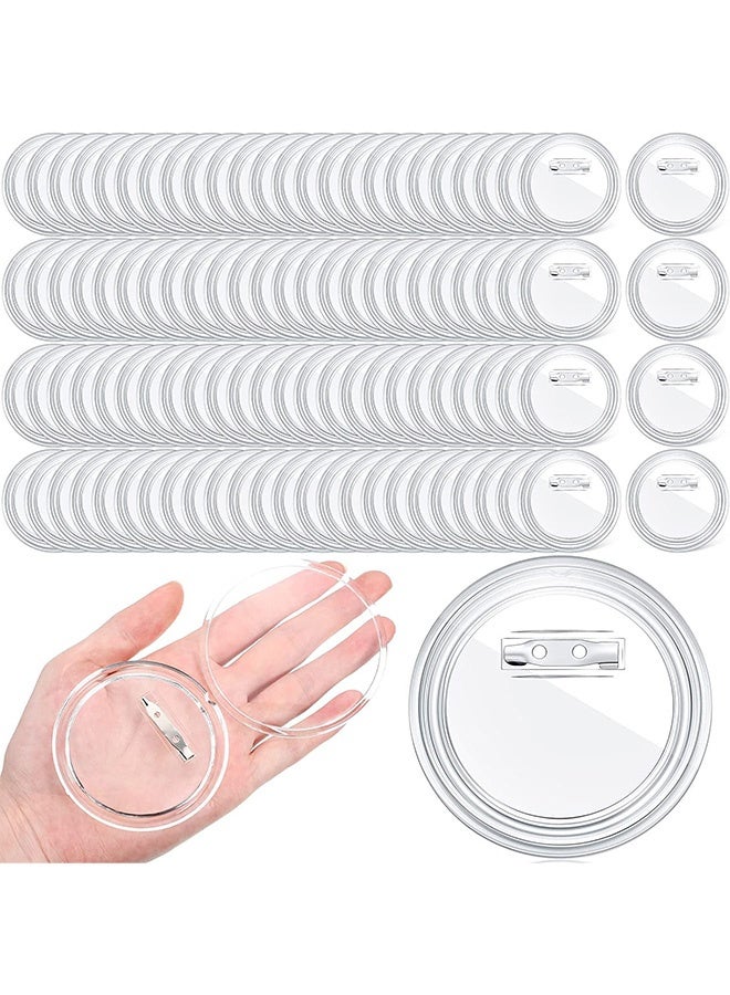 Peachjoy 2.4 inch Acrylic Design Button Badge Clear Button Pin Badges Kit for DIY Crafts and Children's Paper Craft Activities and More （30Pcs）  - Image 1