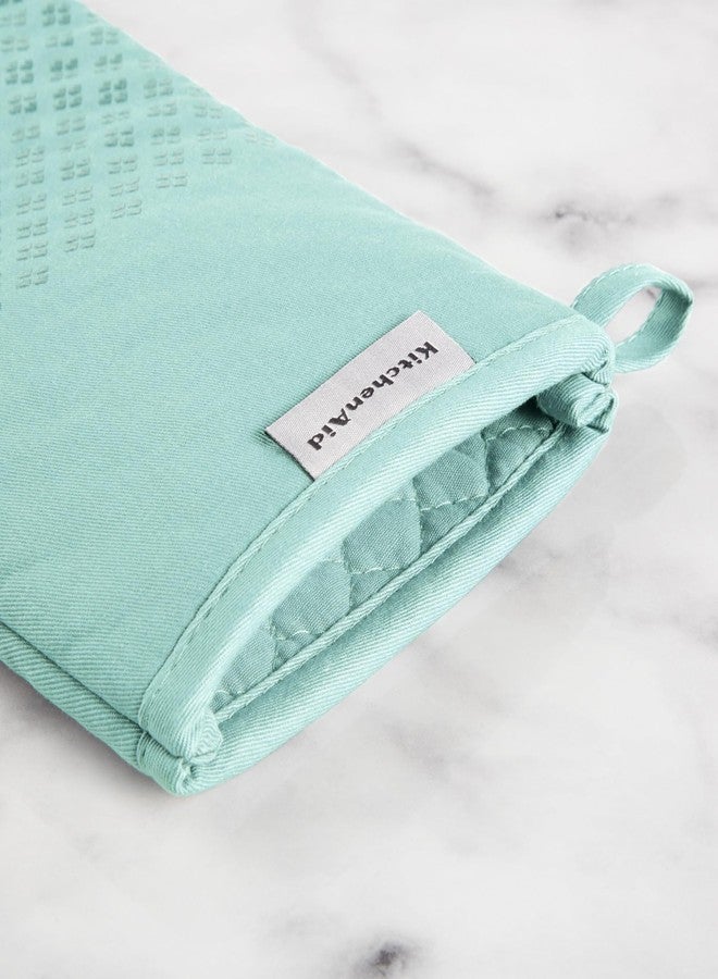KitchenAid Asteroid Oven Mitt 2-Pack Set, Mineral Water Aqua, 7"x12.5" - Image 4