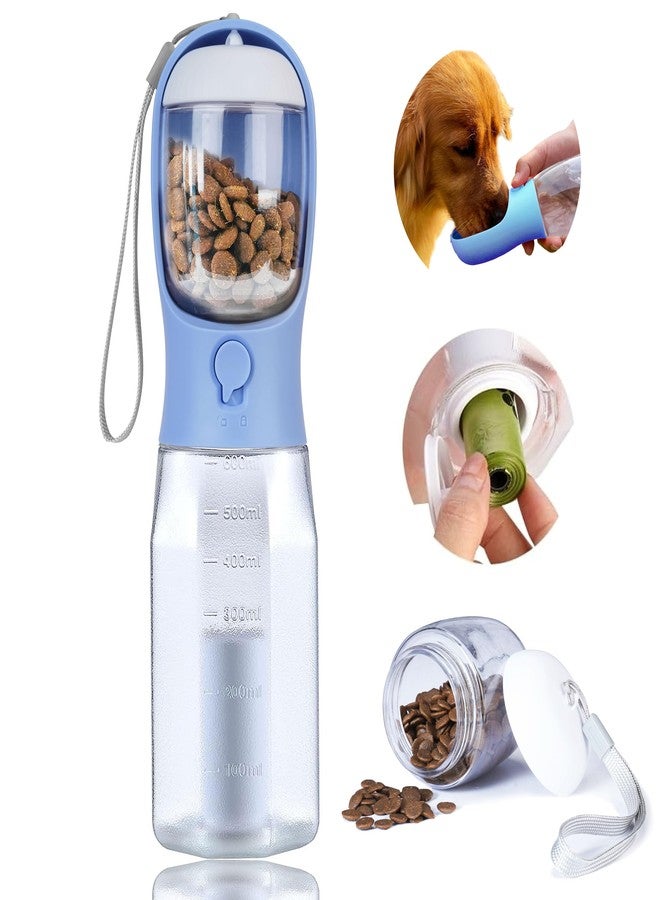 AVELORA Dog Water Bottle with Food Container, Portable Pet Dog Water Dispenser for Outdoor Walking,Hiking,Travel,Puppy Essentials,Puppy Supplies,Replaceable Waste Bags - Image 1