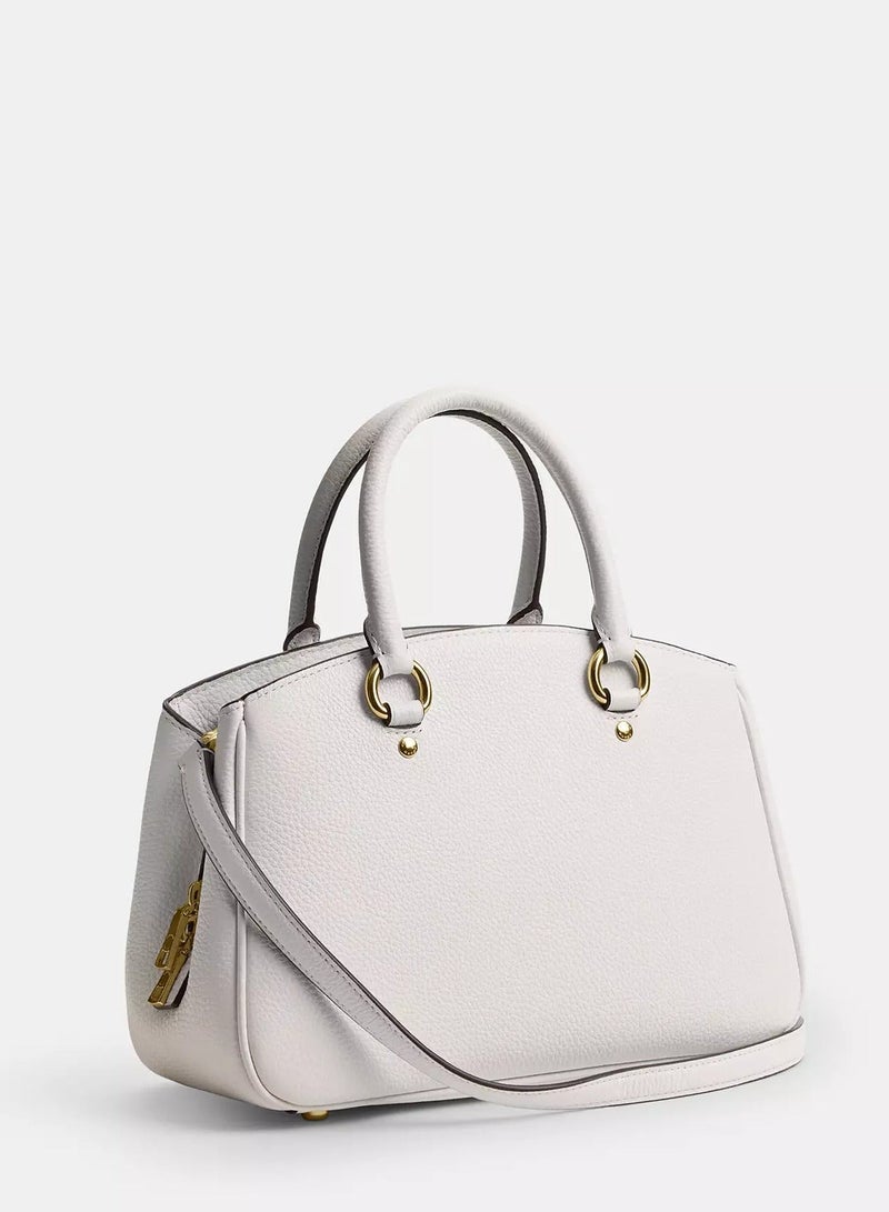 coachoutlet Coach Savannah Small Carryall Bag In Signature Canvas, Women's Shoulder Bag, Women's Cross-Body Bag, Women's Hand Bag, Women's  Tote Bag, White - Image 4