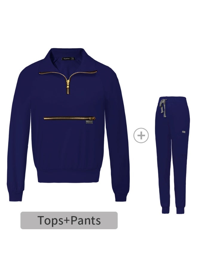 NIBEMINENT Spring Autumn Scrubs Uniform  Long Sleeved Medical Hospital Sets Scrubs Woman Suit Veterinary Nurse Uniforms - Image 1