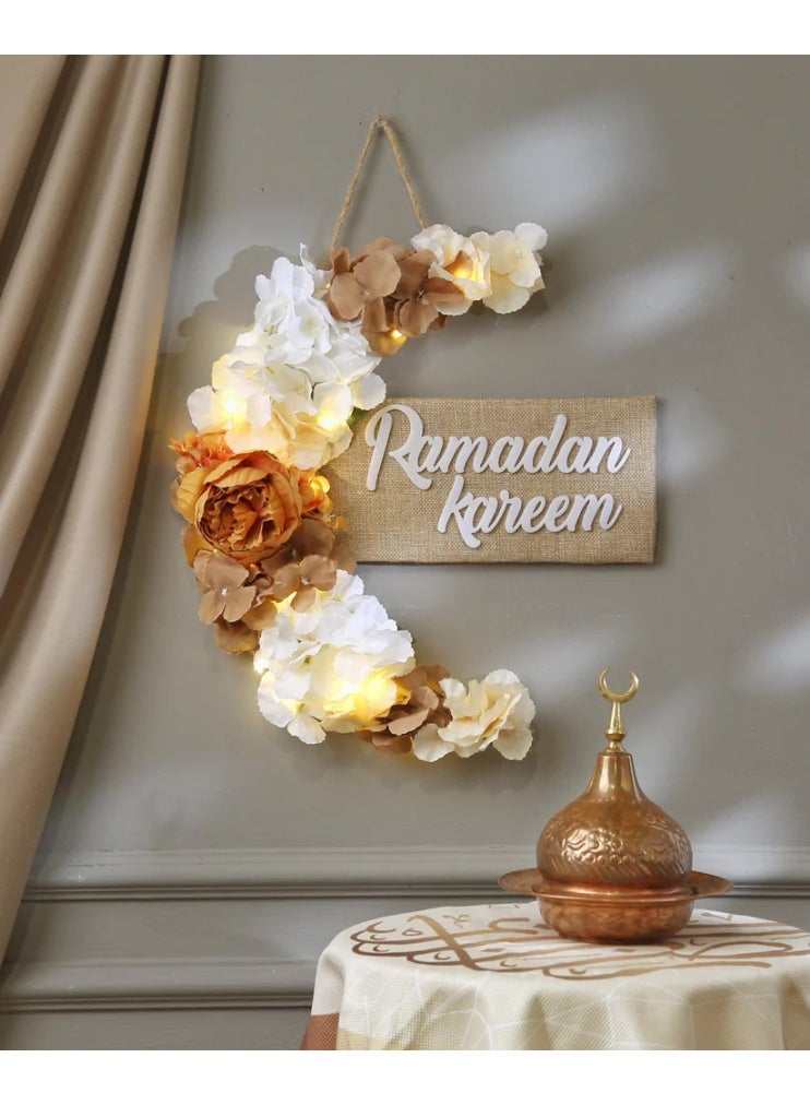 Crescent of Ramadan off white color (biege)