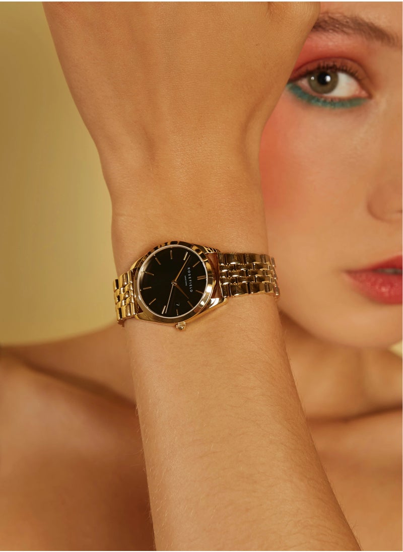 RoseField - Rosefield Ace XS Black Steel Gold Women Watch - ABGSG-A19 - Image 1