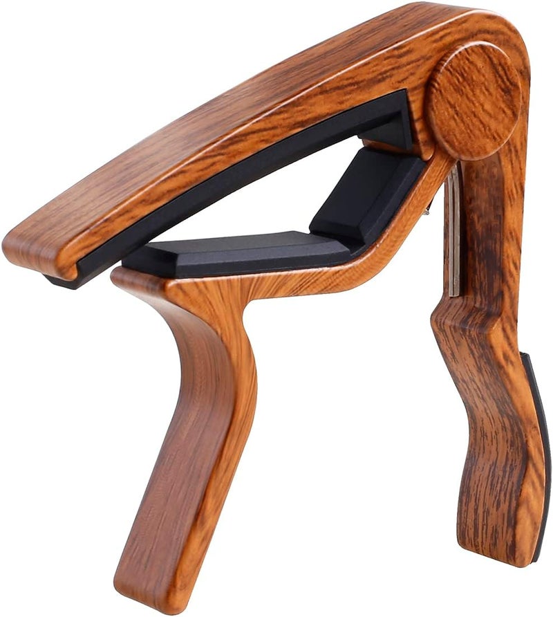 PUNK Ukulele Capo,Ukulele Clamp,Ukulele Clip,Rosewood Color,for Soprano,Concert,Tenor,baritone-Ukulele Professional Capo(Rosewood Color) - Image 1
